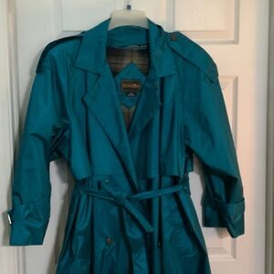 Stylish Teal Trench Coat
